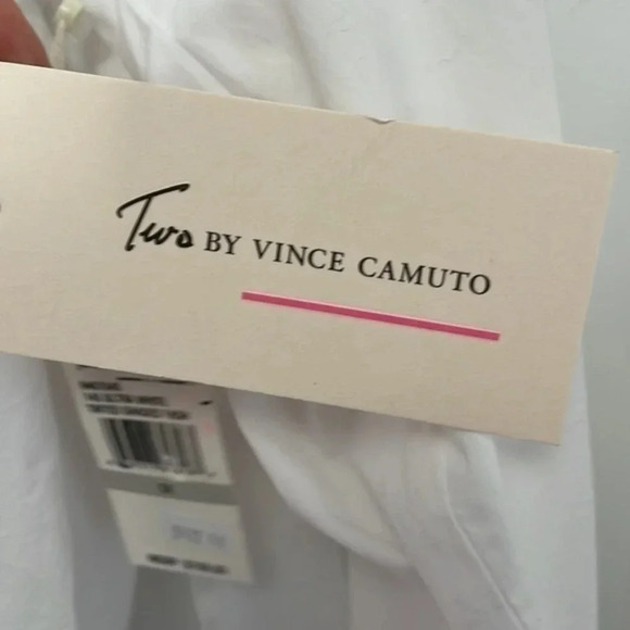 NWT Plus Size Two by Vince Camuto White Embroidered‎ Button-Dow Shirt Size 1X - Picture 8 of 10